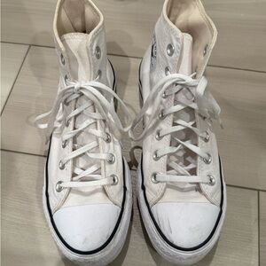 Classic High-Top Canvas Sneakers in White